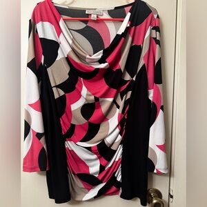 Dana Bachman, Gently worn top, size XL, 3 quarter length sleeves